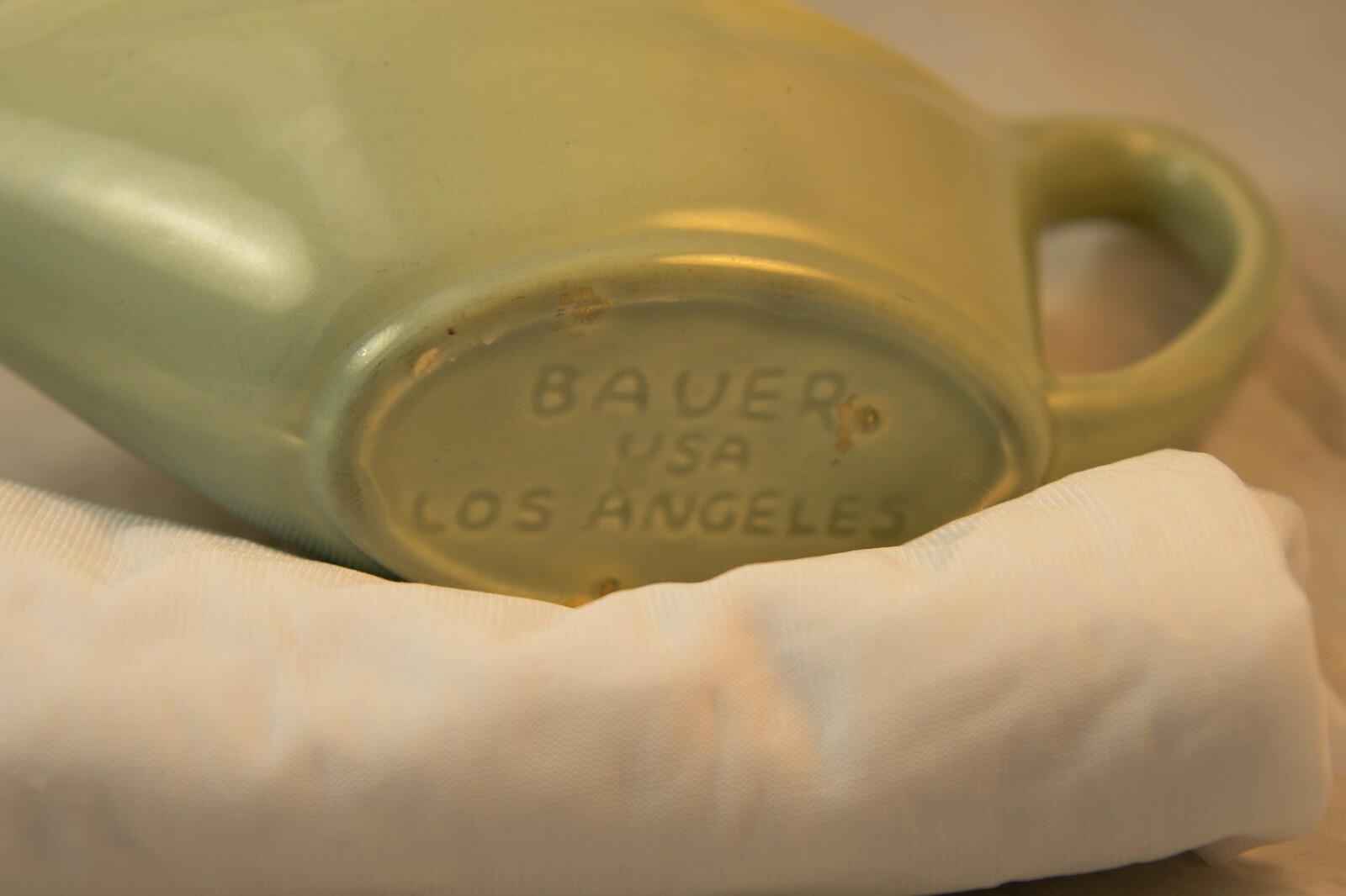 Vintage Bauer Pottery Gray Gravy Pitcher