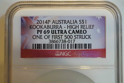 2014-P Australia High Relief Kookaburra NGC PF69 U/C