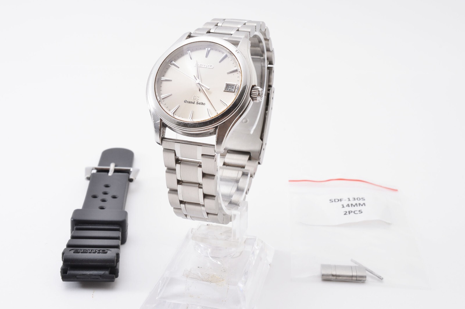 【美品❗️】SEIKO セイコー グランドセイコー 9F62-0A10クオーツ 白 Exc+5] SEIKO Grand Seiko 9F62-0A10 Quartz Date Silver Dial