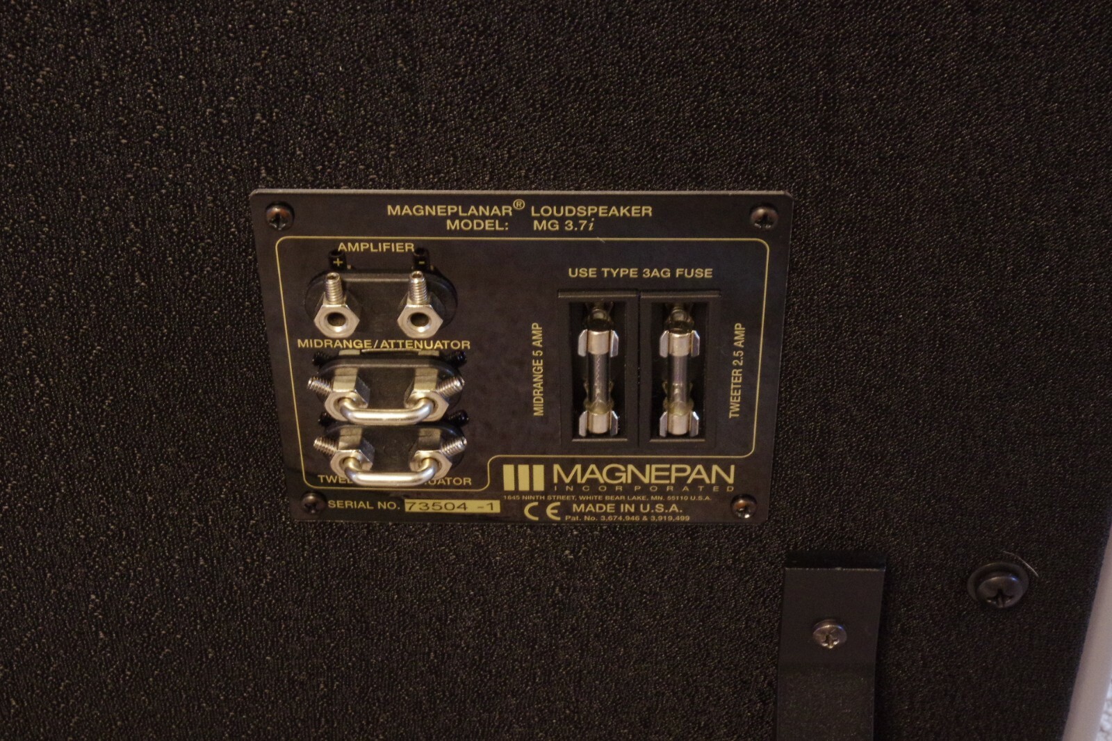 MAGNEPAN 3.7i Speakers Magneplanar Loud Speakers Floor Standing Stellar Reviews