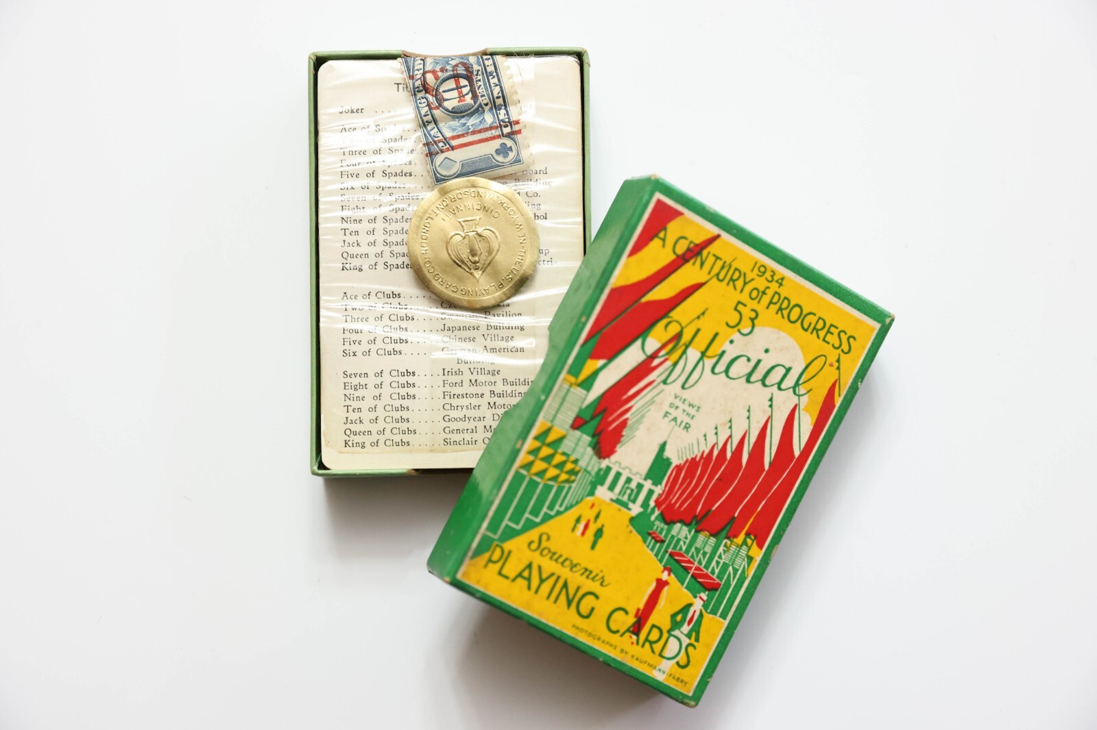 1934 World's Fair Century of Progress Playing Cards complete