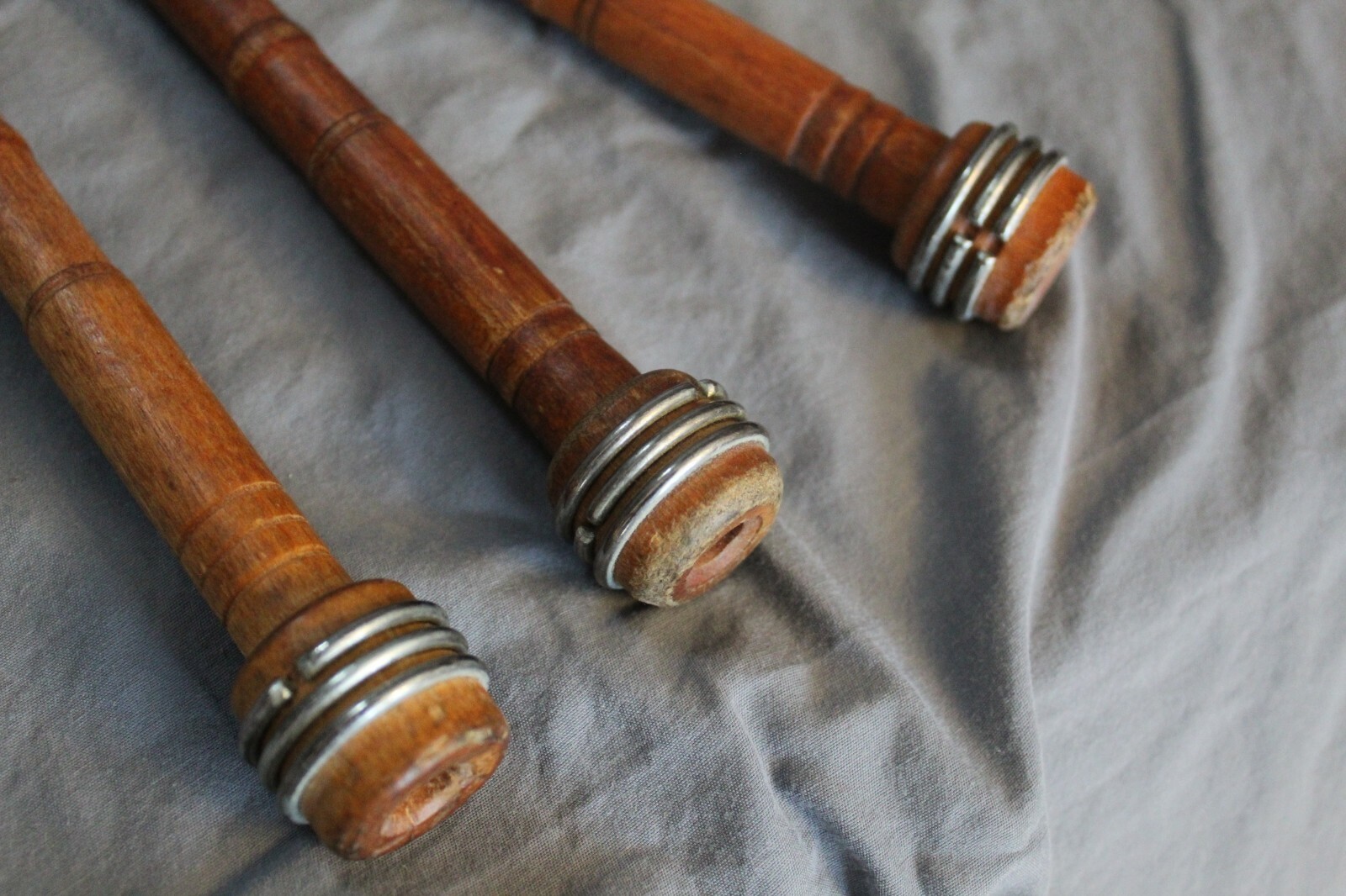 Vintage Textile Mill Wooden Spool Bobbin Quill