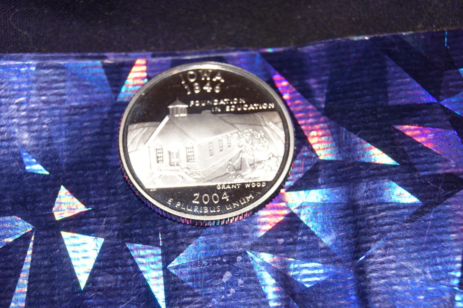 2004s IOWA silver deep cameo proof 50 state quarter