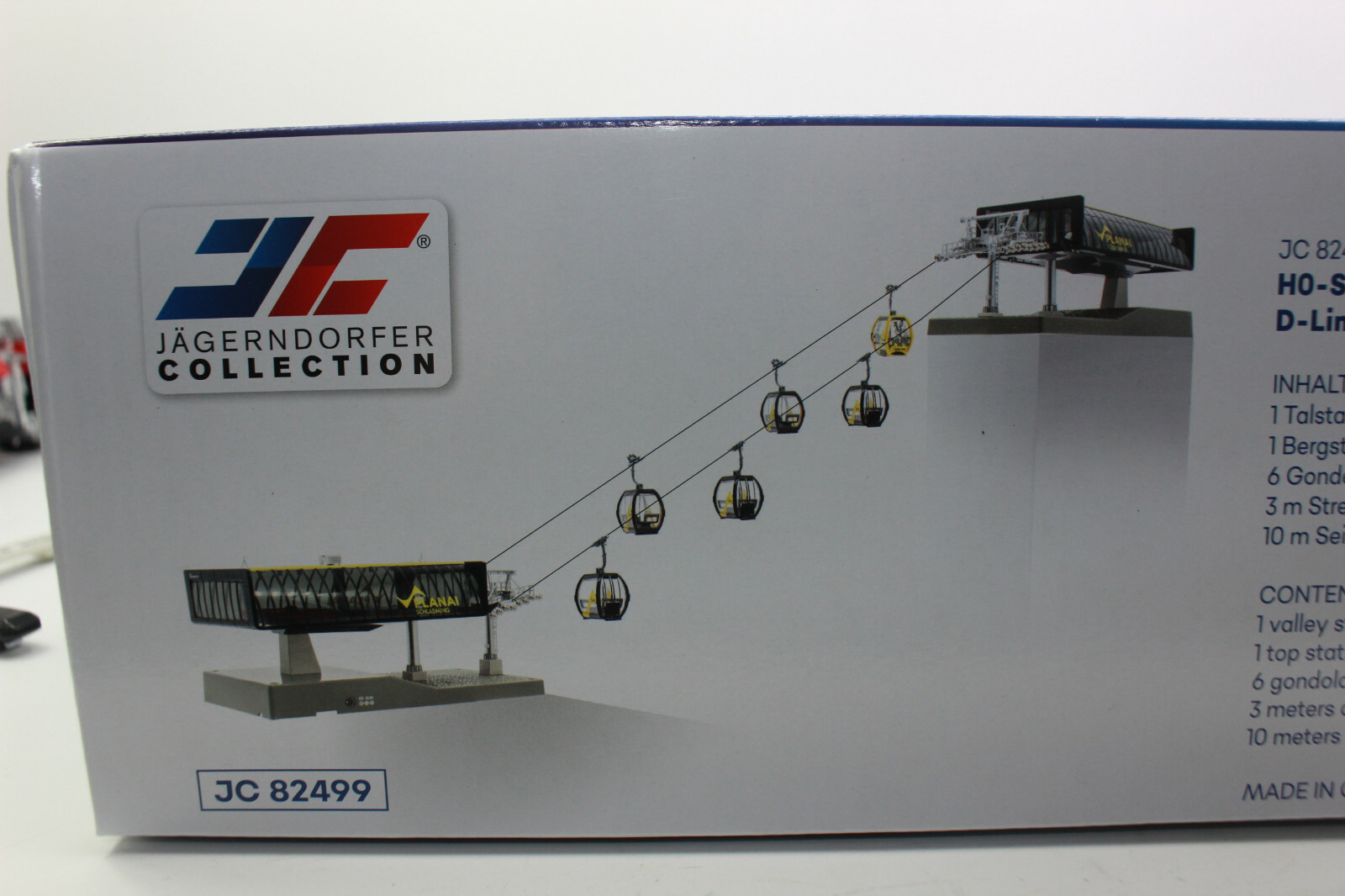 Jägerndorfer 82499 cable car D line set Planai + 6 gondolas H0 1:87 new original Jägerndorfer 82499 cable car D line set Planai + 6 gondolas H0 1:87 new original