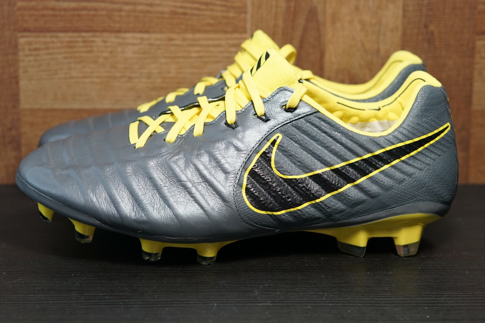 Nike Tiempo Legend 7 Elite FG Dark Grey Opti Yellow AH7238-008 SIZE 6 | eBay