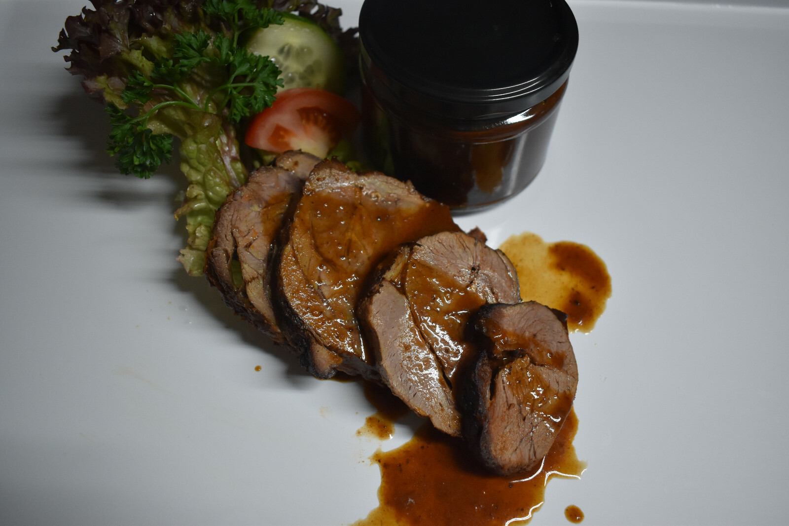 Hirschrollbraten Rollbraten  a 150g + Soße extra Kochbeutel Hirsch Wild 