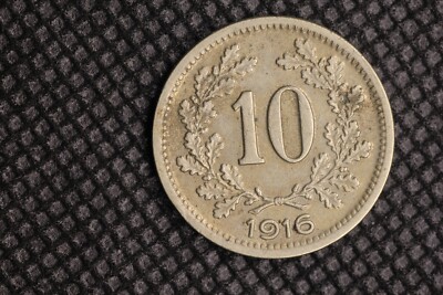 1916 Austria 10 Heller Coin (A187) 1368