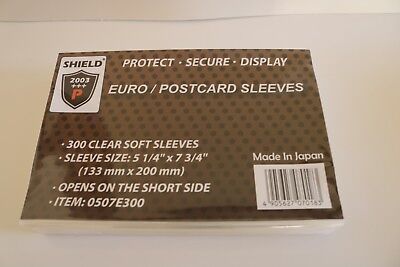 300 Sleeves 5 1/4'' x 7 3/4'' For European FDC, Cards Sleeves 2.5mil FREE SHIPPING