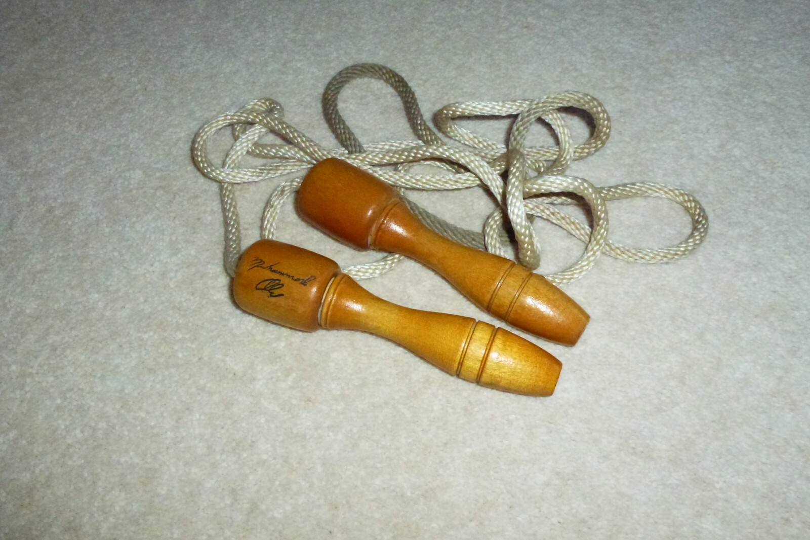 MUHAMMAD ALI OFFICIAL ORIGINAL VINTAGE ROPE A DOPE SKIPPING ROPE BOXED