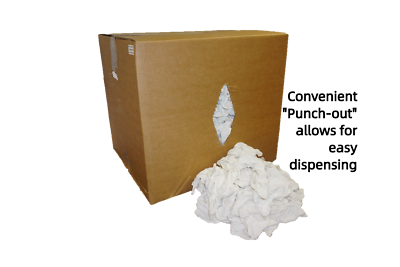 1000 New Industrial Shop Rags Cleaning Towels White Large 12x14 Towel B-Grade 