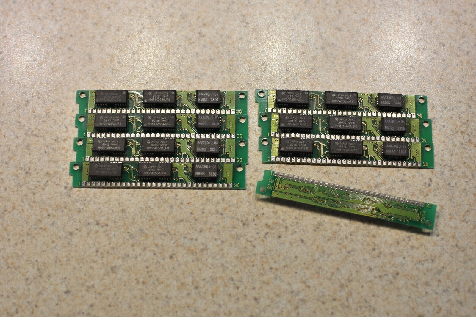 Set of 2 256K 30-pin SIMM RAM 256 Kbyte 80ns Pair TOTAL Ram