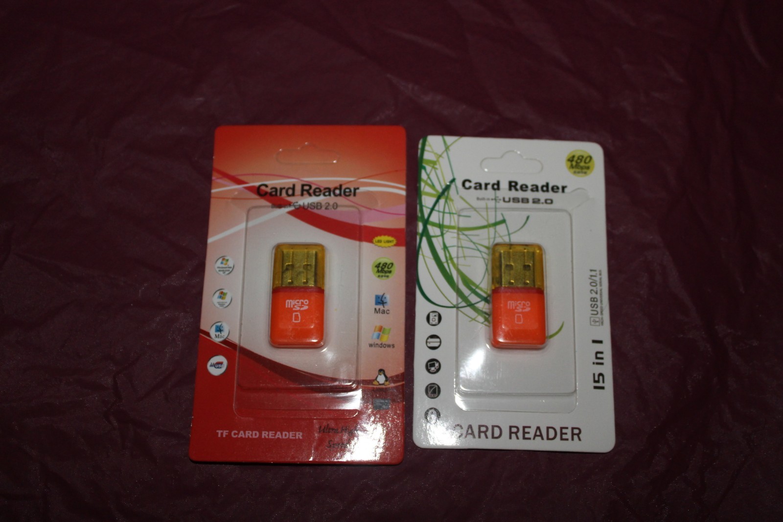 Lot of (4) Micro 2.0 USB Card Reader