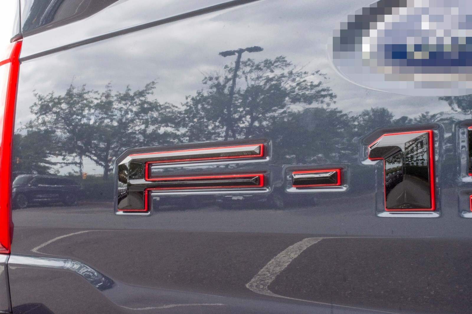 Raised 0.3in Black Red Tailgate Inserts Letters Emblems fit F-150 2021-2024