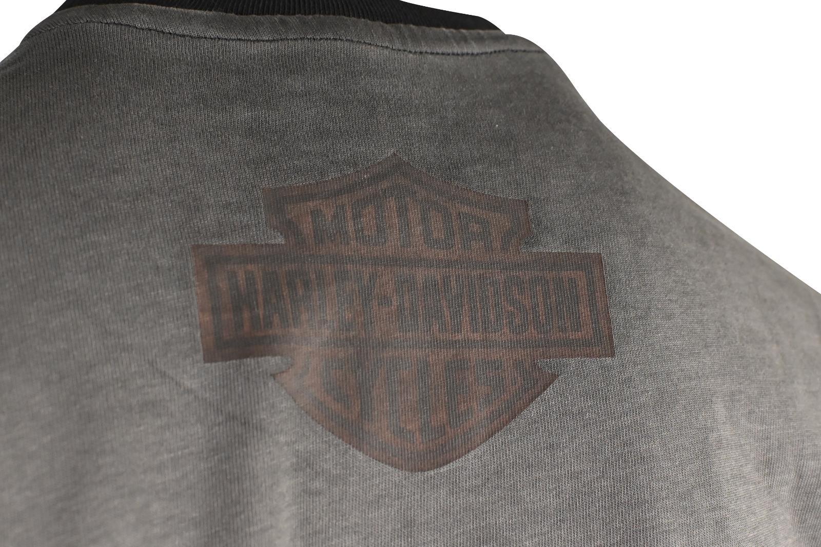 Harley-Davidson Men's T-Shirt Block Letters Graphic Long Sleeve (S65)