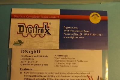 Digitrax - DN 136D WIRED MOBILE DECODER - NIB