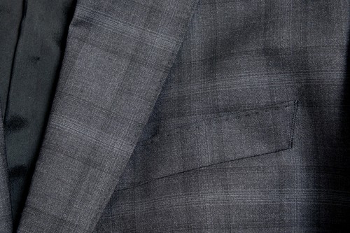 Pre-owned Hugo Boss "johnstons3/lenon1" Men's 100% Wool Gray Plaid Two Button Suit