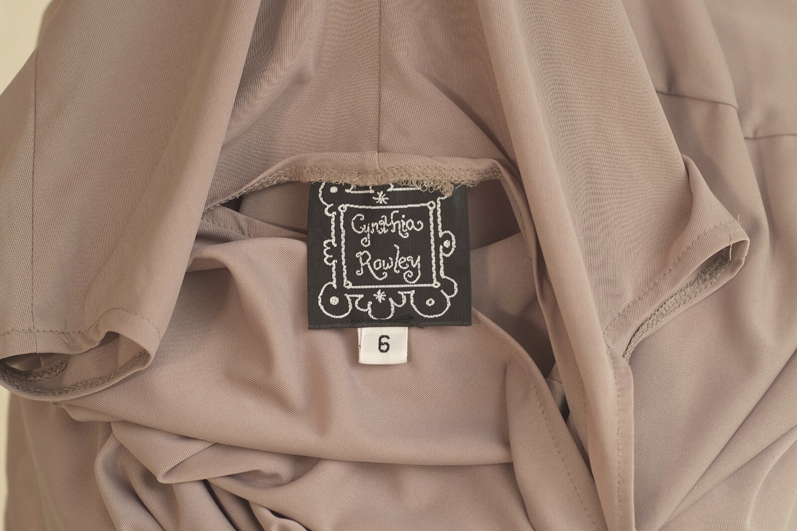 CYNTHIA ROWLEY USA Size 6 VINTAGE 1980s Beige Tunic Slip