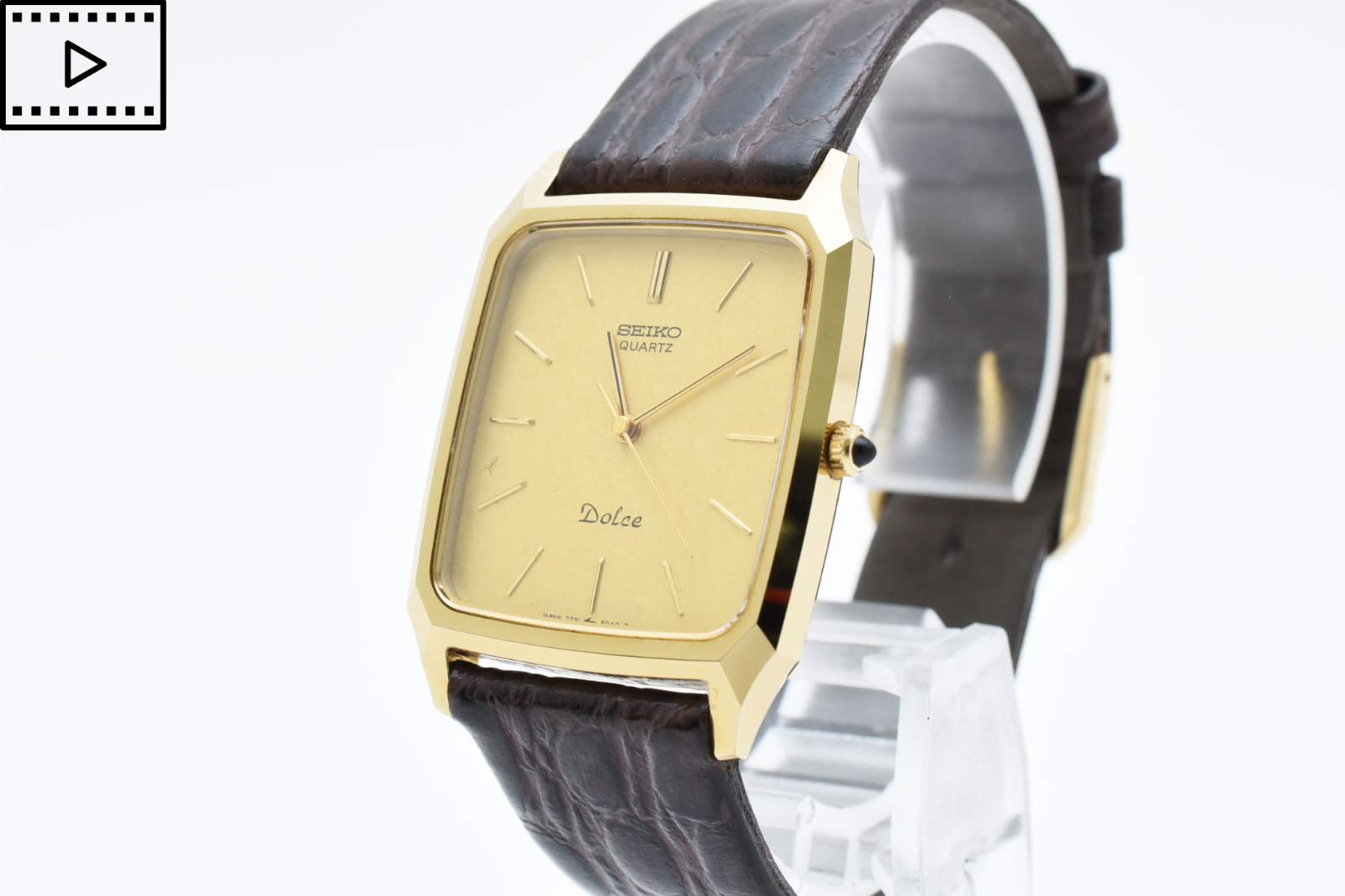 【美品】セイコー ドルチェ クォーツ【7731-5040】【稼働品】メンズモデル Vintage 1987 [NEAR MINT] SEIKO Dolce 7731-5040 Gold Tank