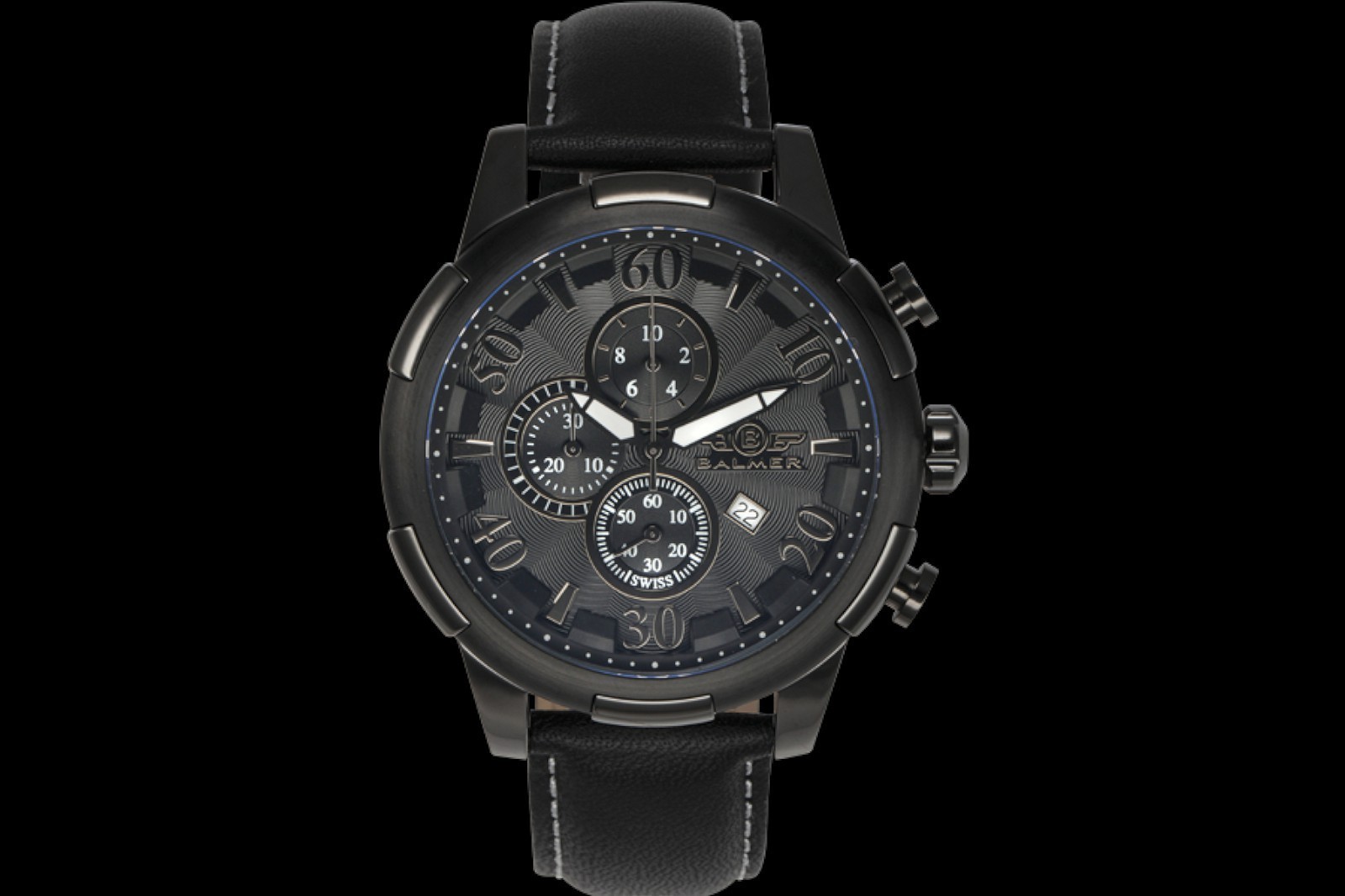 balmer men's leather watch