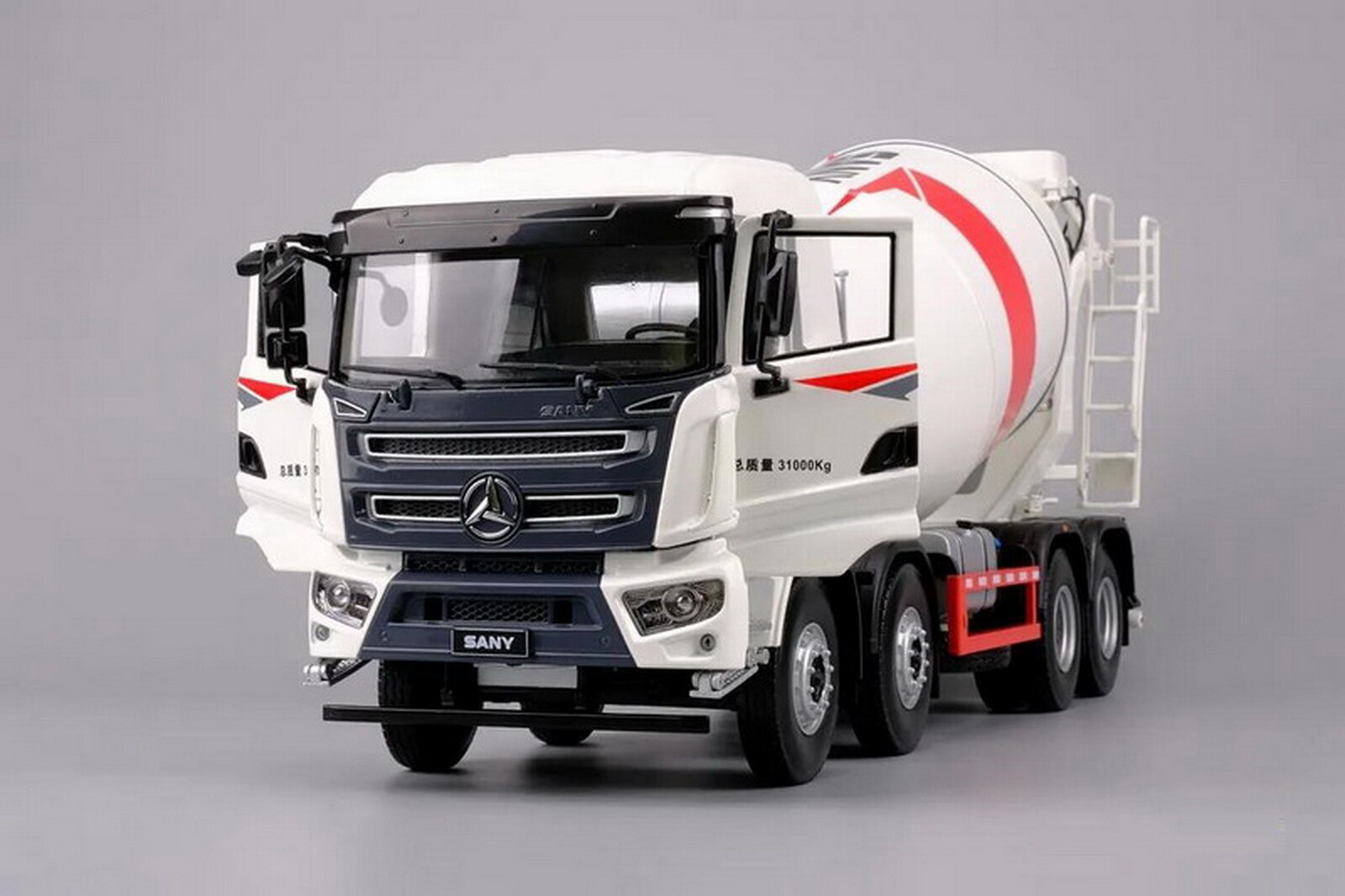 ミニカー 1/24 SANY 三⼀重⼯ 8×4 コンクリートミキサー車 1/24 Scale SANY Concrete Mixer Truck 4-axle Diecast Car