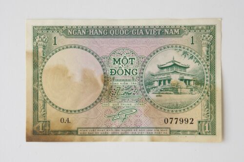 1955 Vietnam 1 Mot Dong Banknote