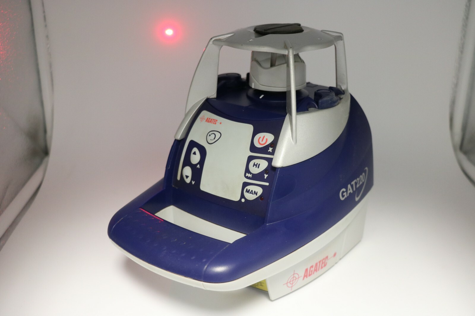 AGATEC GAT220 rotary laser lever with case, rechargeable battery Target. Used