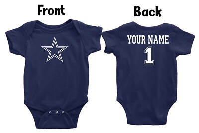 Dallas Cowboys Navy Homemade baby bodysuit.