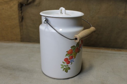 Retro Butterdose Aus Emaille, Weiß - Vintage Butterglocke Für 250 G Butter, Landhausstil