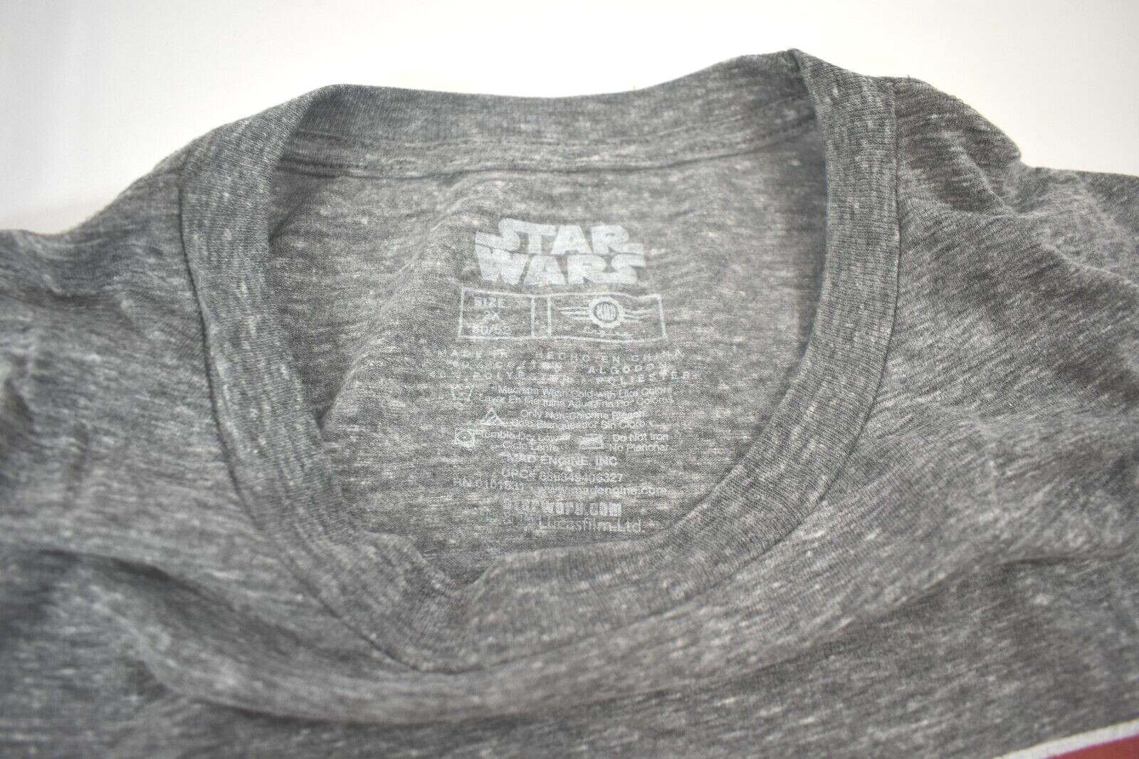 Star Wars Mens X-Wing Fighter Vintage Graphic Gray Tee Shirt New 2XL