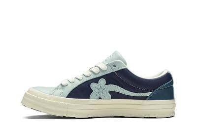 Pre-owned Converse Golf Le Fleur X One Star Ox 'industrial Pack - Blue' 164024c In Barely Blue/patriot/egret