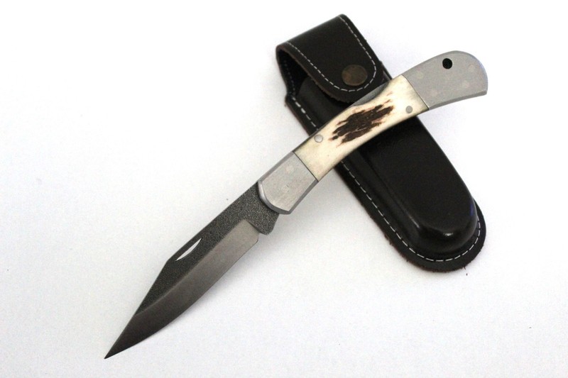 Personalisiertes Handgefertigtes Klappmesser Mit Scheide (Caki 8)