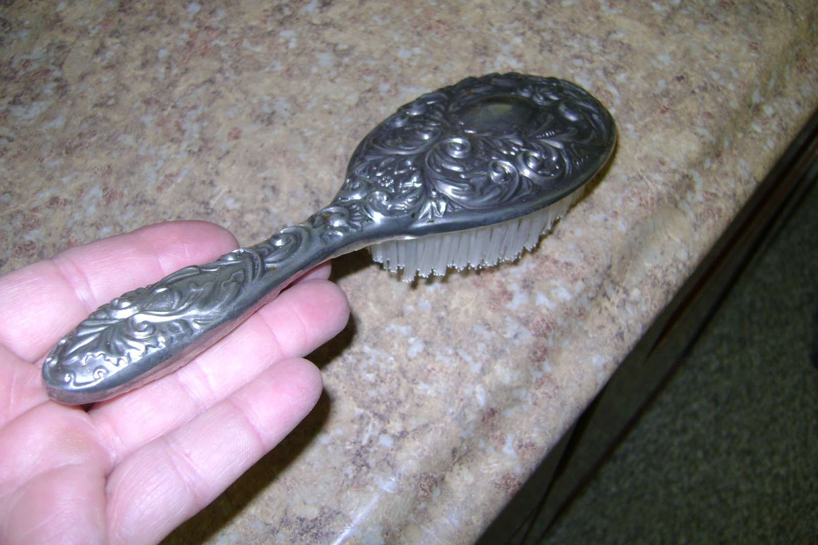 Vintage Silver Plated Brush