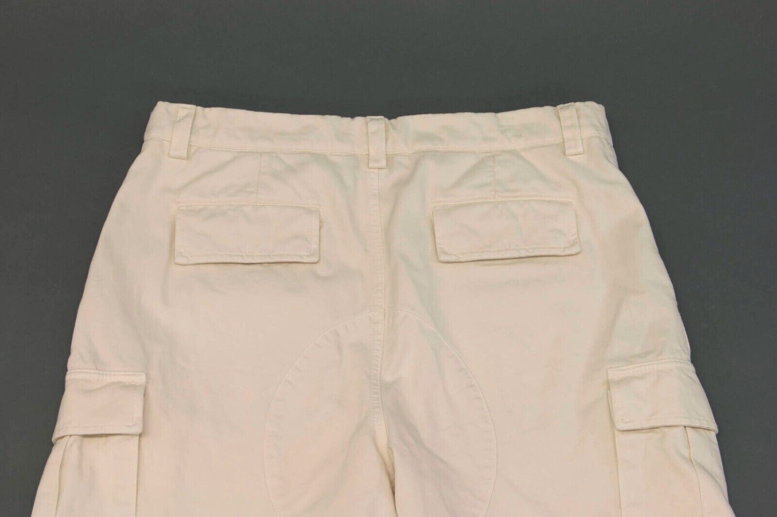 Pre-owned Brunello Cucinelli $1195  Men's "relaxed Fit" Cargo Pants A242 In White