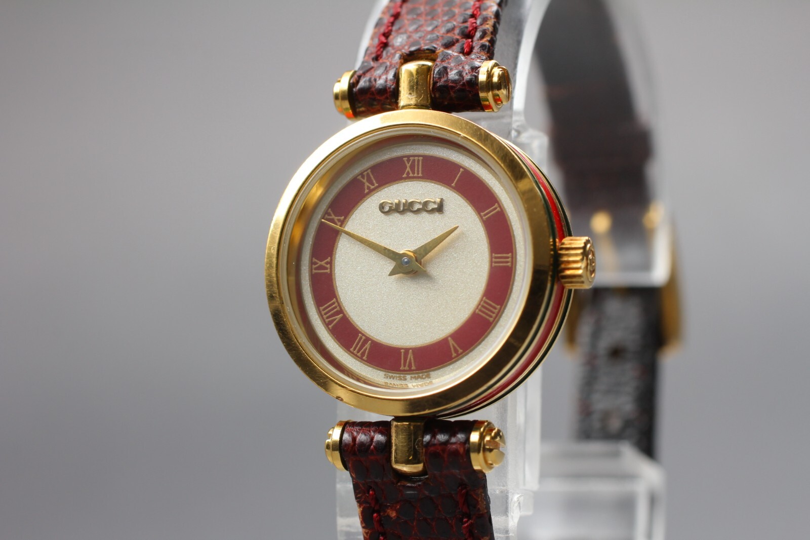 Vintage 🟢NEAR MINT🟢 Gucci 2000L Red Gold Sherry Women's