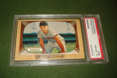 1955 BOWMAN BASEBALL CARD, FRANK HOUSE, PSA 8, NM/M, SHARP, PITTS PIRATES #58