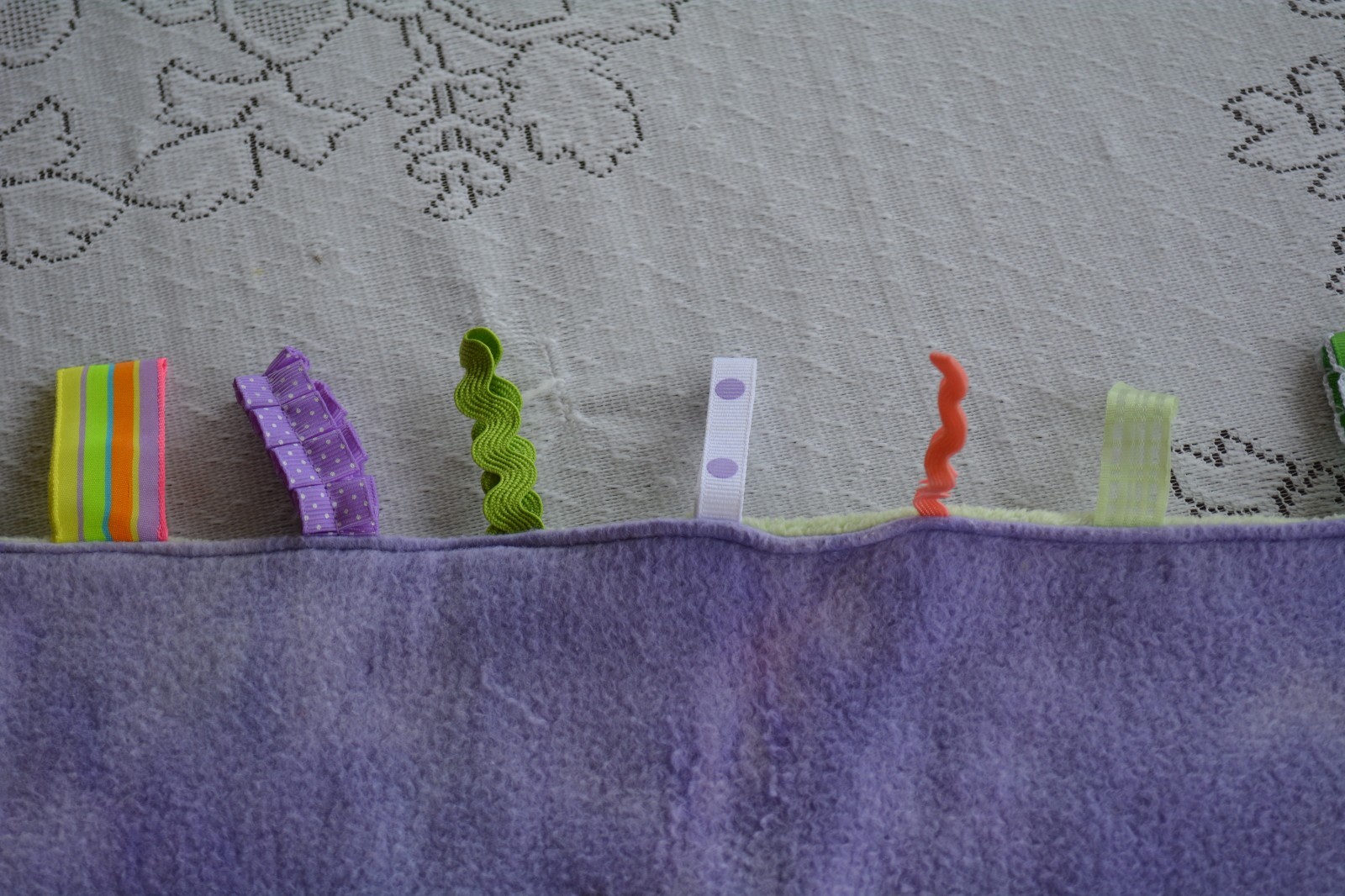 Purple Tye Dye Green Owl Tags Lovey Security Baby Blanket Nunu Minky 12