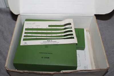 1971 WECHSLER WISC-R INTELLIGENCE PSYCHOLOGY SCALE W/BLANK FORMS INCOMPLETE