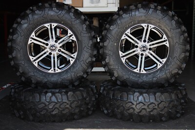BRUTE FORCE 750 28'' CARNIVORE RADIAL ATV TIRE 14'' VIPER M/B WHEEL KIT IRS1CA 