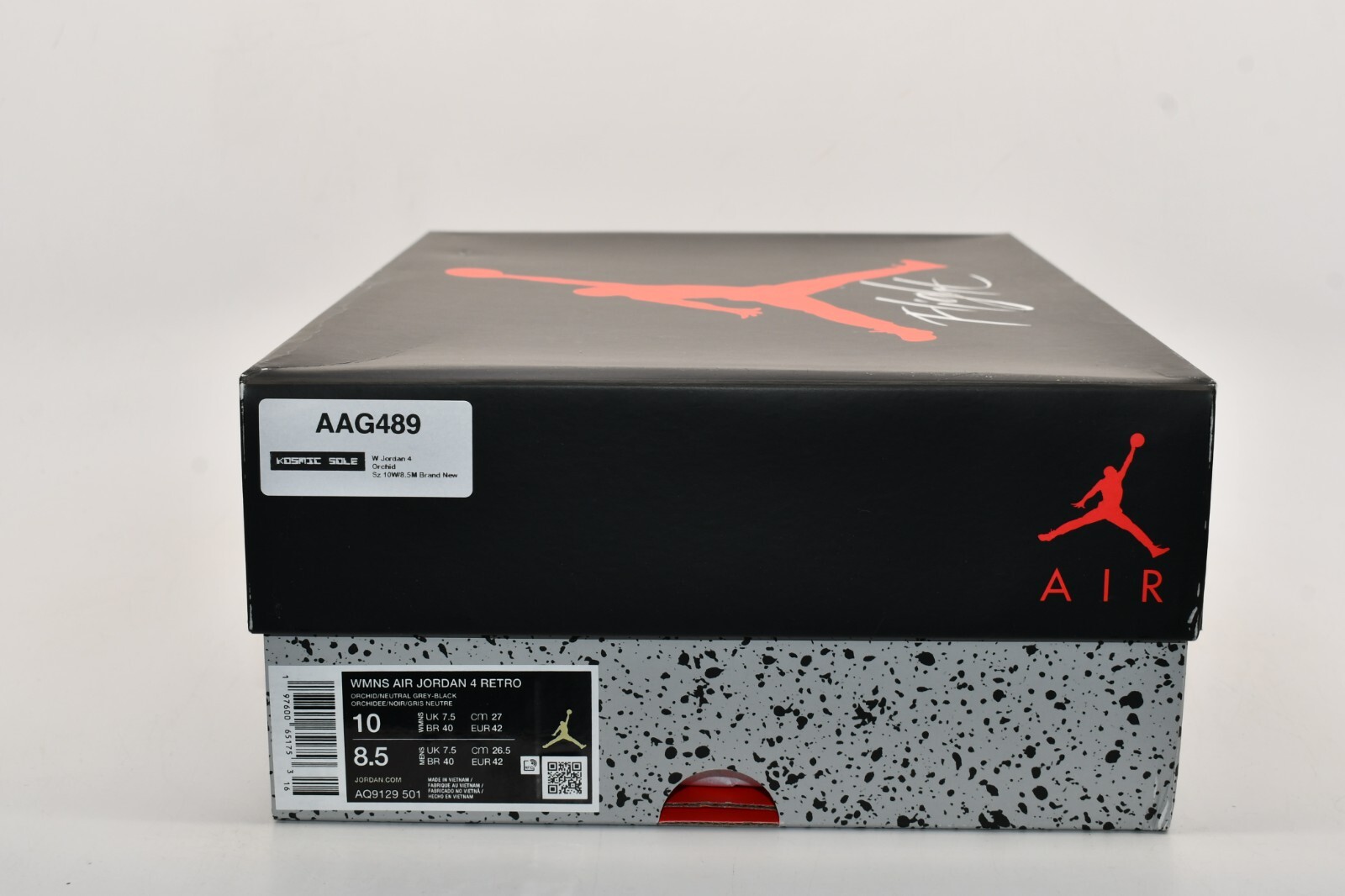 Pre-owned Jordan Women Air  4 Retro Orchid Style Aq9129-501 Size 10 In Purple