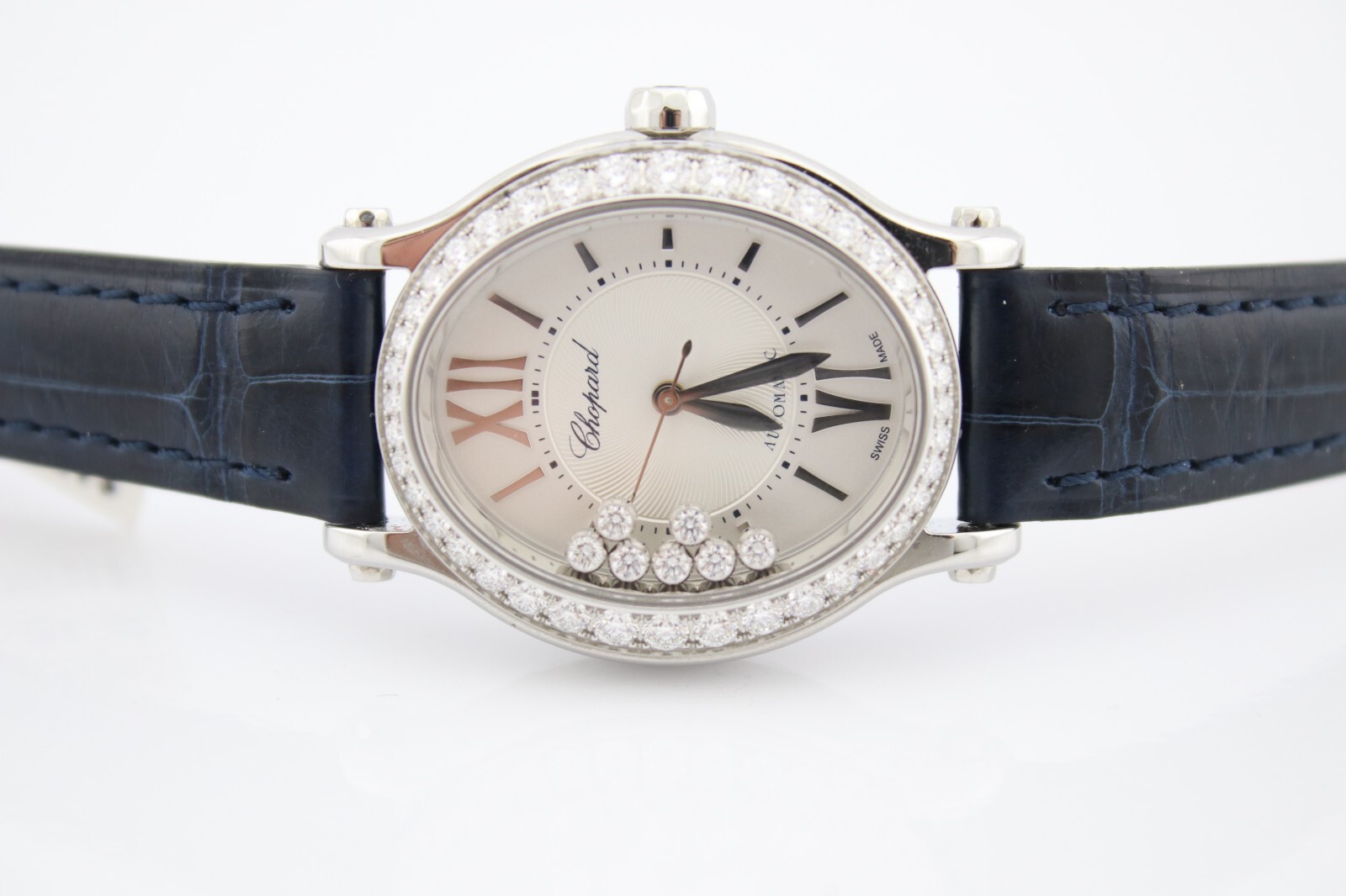 a♡ Chopard Happy Sport Oval Factory Diamond Stainless Steel