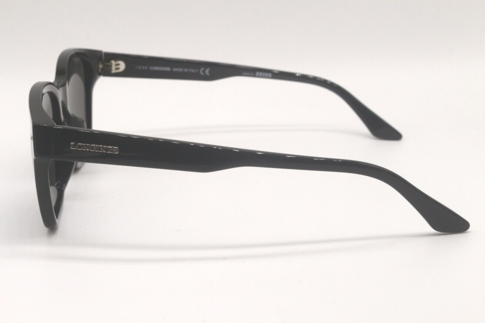 Pre-owned Longines Lg 0015-h 01a Black With Zeiss Grey Lens Authentic Sunglasses 56-19 In Gray