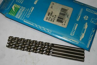 1 pc GREENFIELD 1/4'' Bright Finish Taper Length Parabolic Drill 120WLP 49825 USA