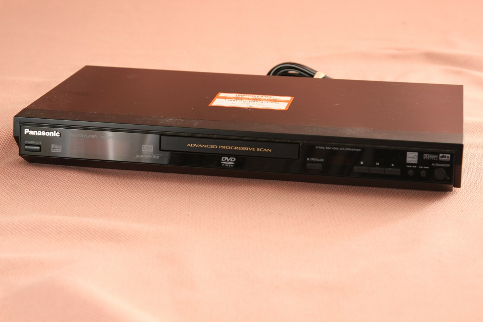 【中古】 ADCC　2005　vol．2/ＤＶＤ/SPD-2407 Panasonic DVD-S27 DVD CD Player Black Color Tested