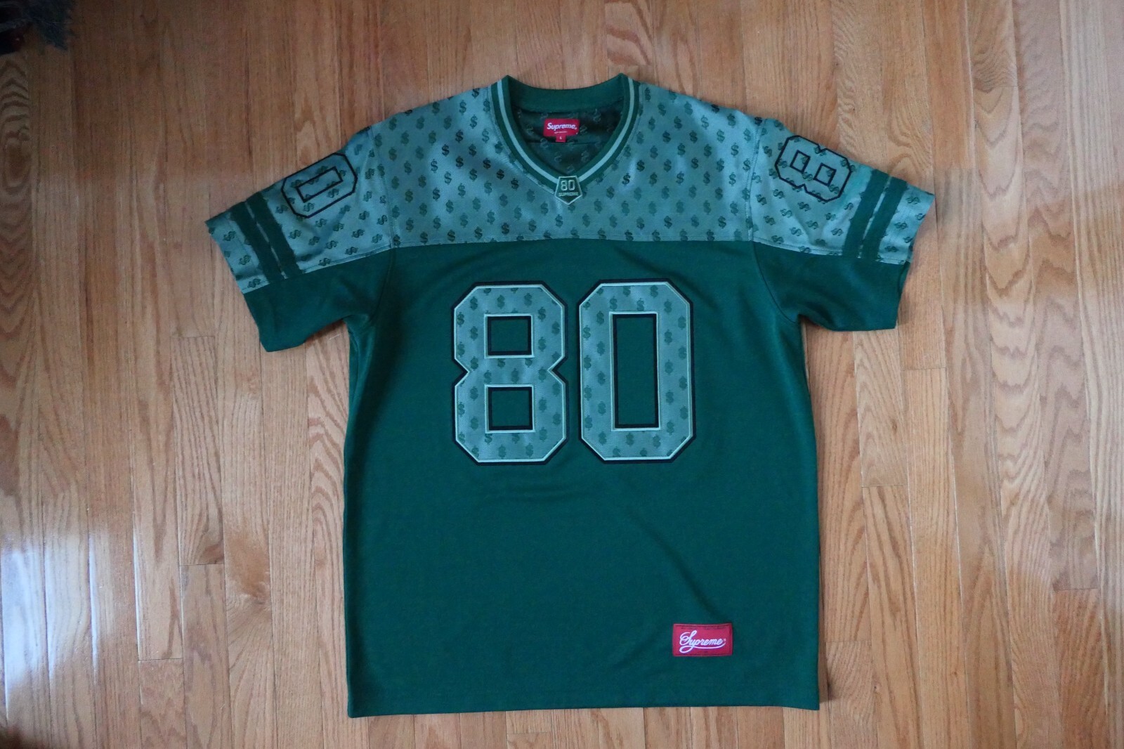 美品Supreme Monogram Football Jersey グリーンS 美品Supreme Monogram Football Jersey グリーンS
