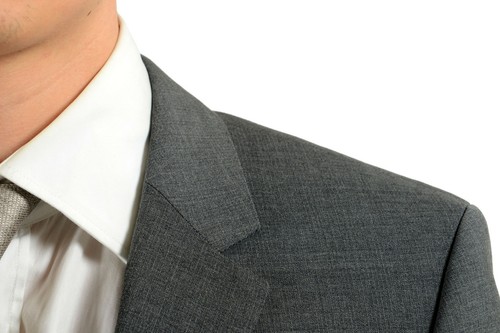 Pre-owned Hugo Boss "halsey2/merrill2" Men's 100% Wool Gray Two Button Suit