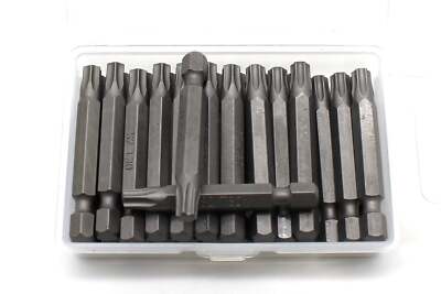 TEMO 25pc T6-T45 Torx 6 Point 2 Inch Impact Ready Screwdriver Insert Bits
