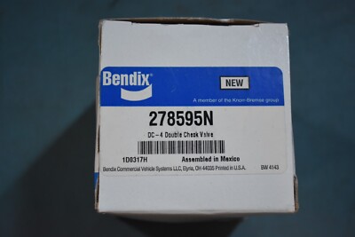Bendix Air Brake Double Check Valve 278595N DC-4 NOS