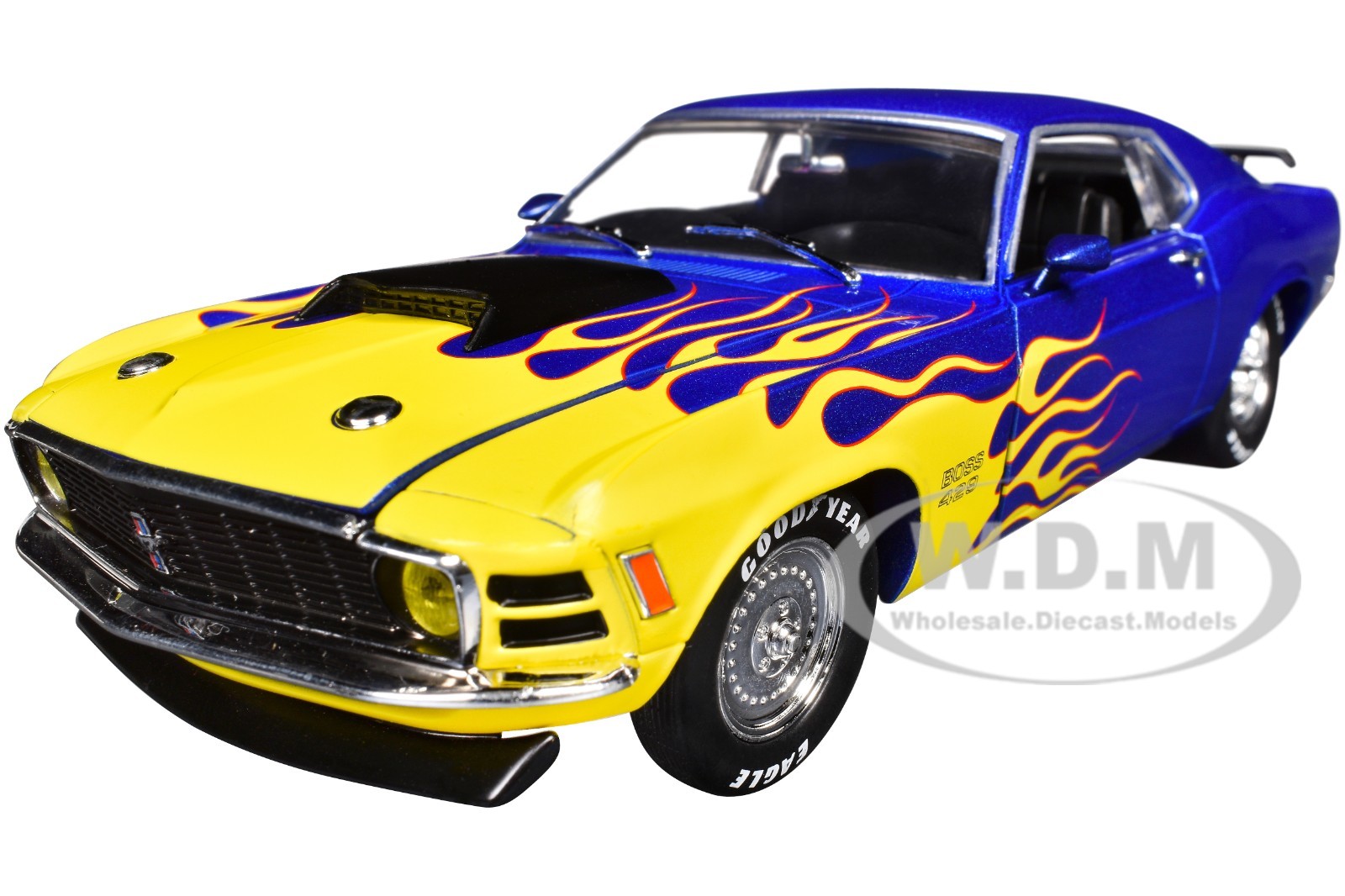 1/24 フォード MUSTANG BOSS 429 1970 1970 FORD MUSTANG BOSS 429 BLUE W/FLAMES 1/24 DIECAST MODEL