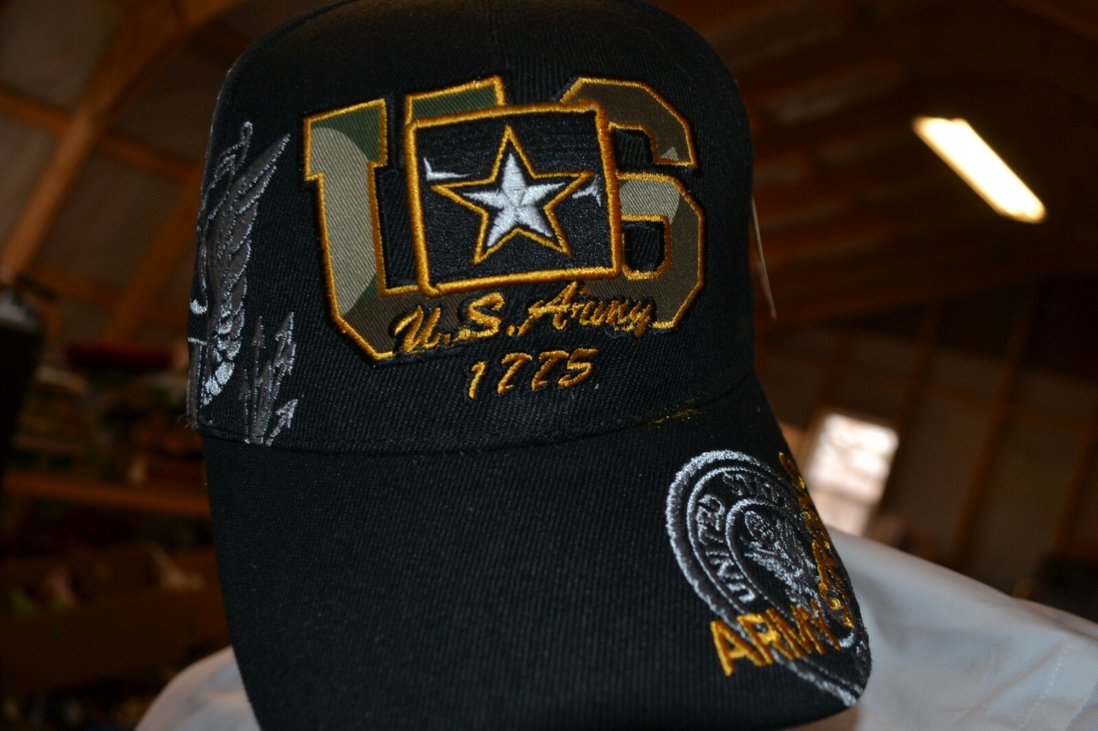 US ARMY 1775 ARMY STRONG  BASEBALL CAP White One size fits all Ruffin Flag Co