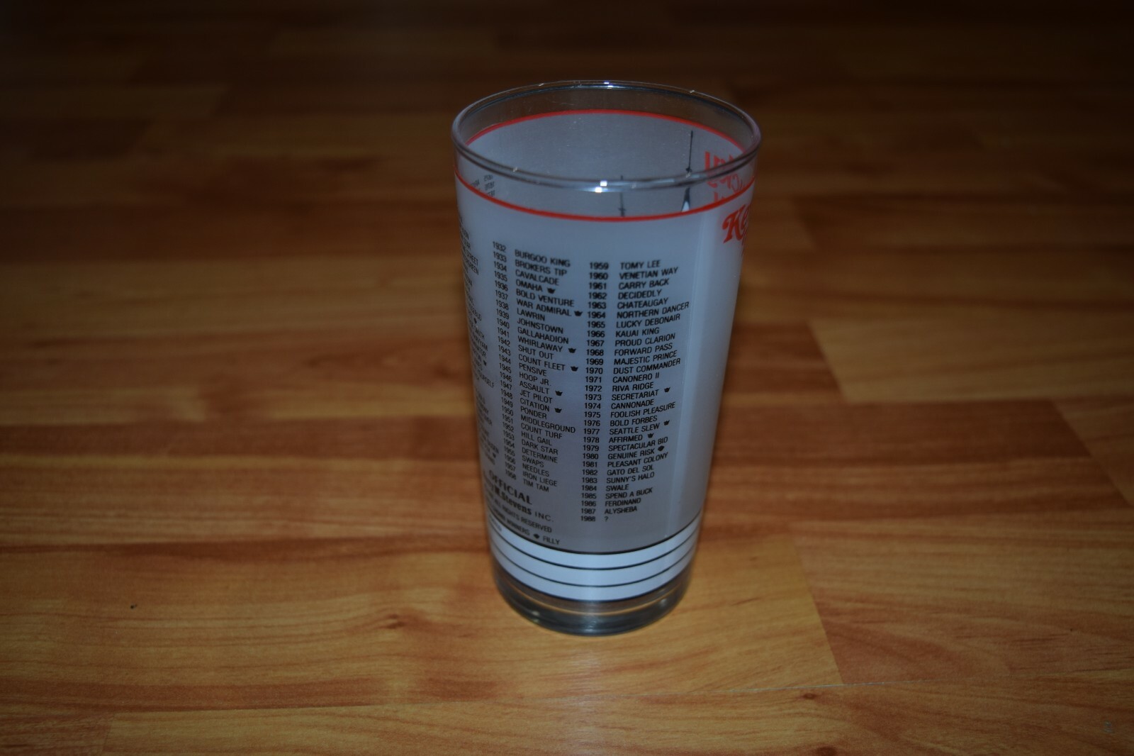 114th Kentucky Derby Collectible Glass